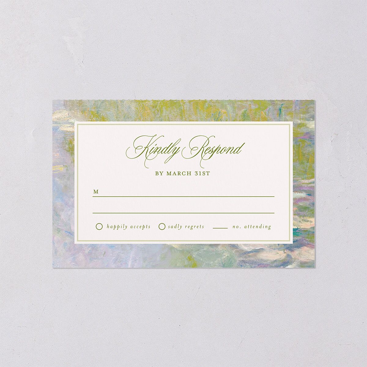 Eclectic Garden Reverie All-in-One Wedding Invitations Lavender Signature Light Both Recipient and Return Addresses No