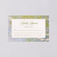 Eclectic Garden Reverie All-in-One Wedding Invitations Lavender Signature Light Both Recipient and Return Addresses No
