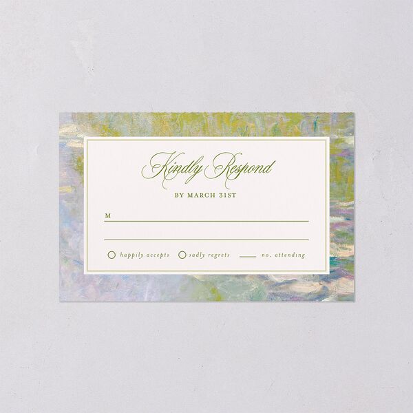 Eclectic Garden Reverie All-in-One Wedding Invitations Lavender Signature Light Both Recipient and Return Addresses No