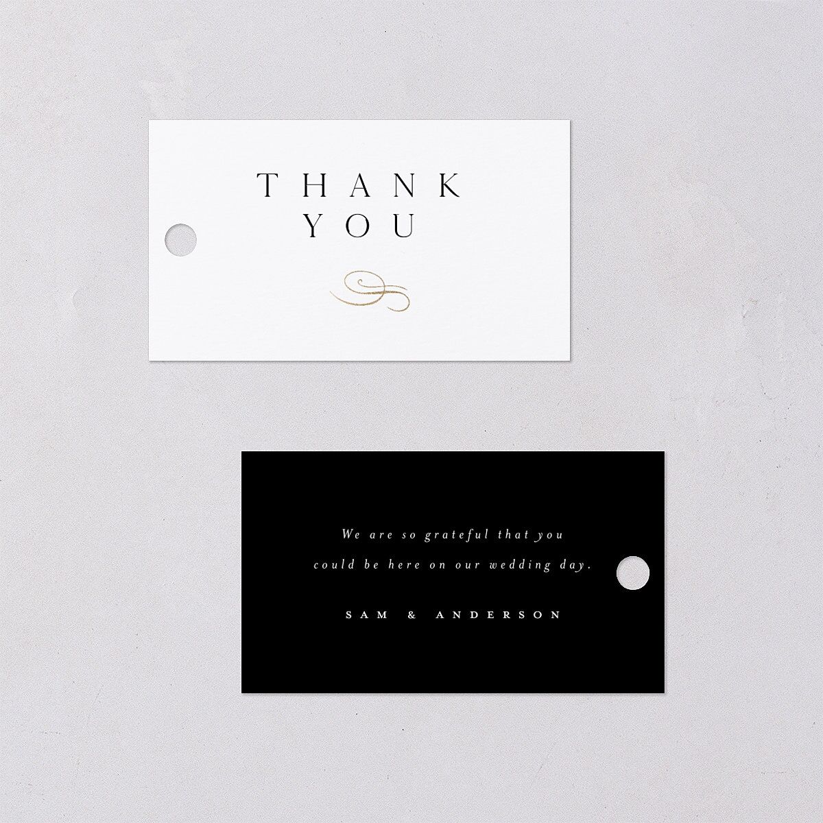 Flourishing Love Favor Gift Tags Gold Pure White Signature