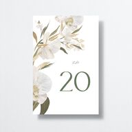 Elegant Orchid Table Numbers Gold Pure White Signature