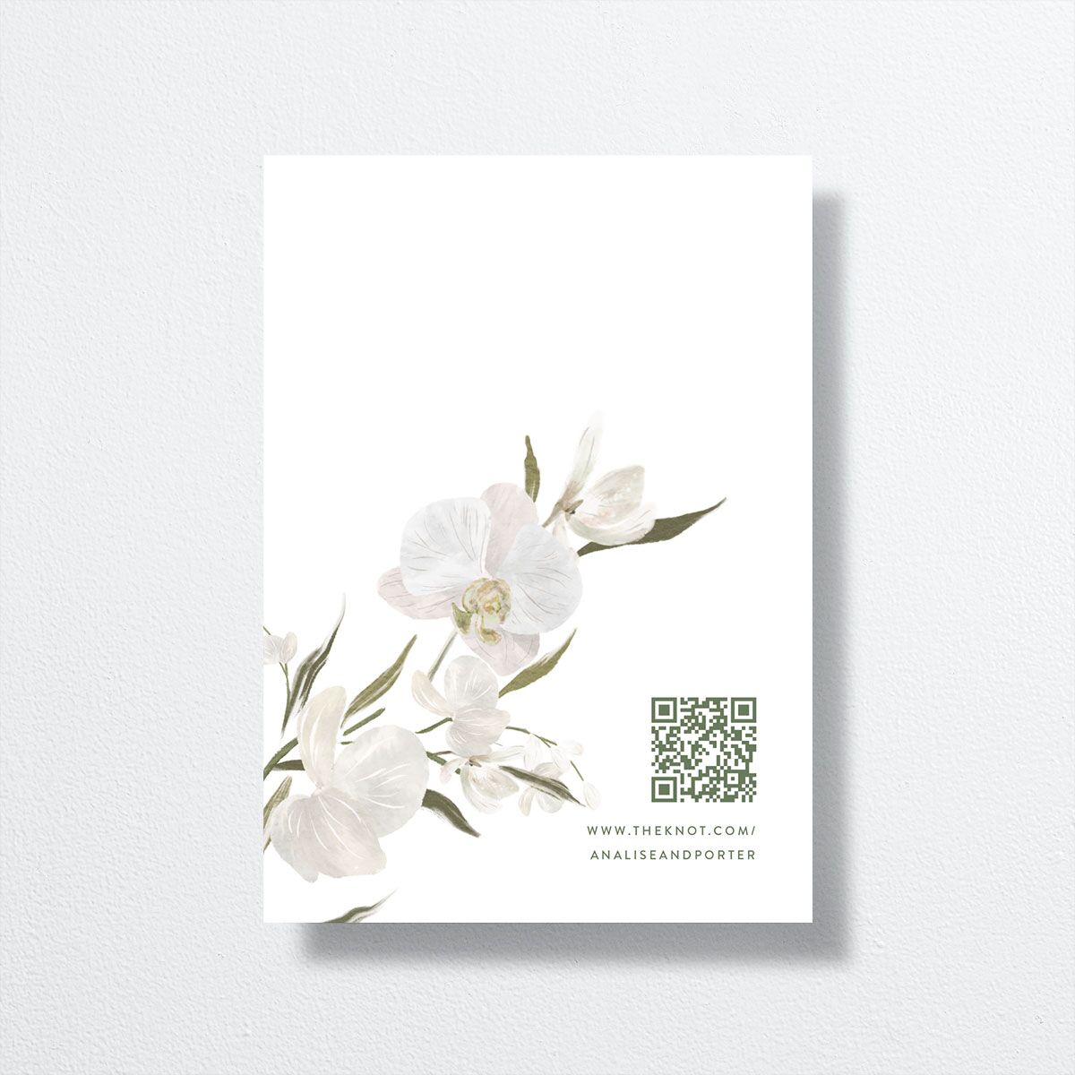 Elegant Orchid Wedding Invitations Gold Pure White Signature No
