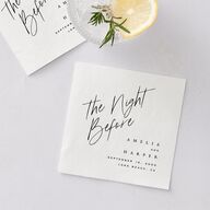 The Night Before You Are Mine Photo Cocktail Napkins Pure White Napkin Uncoined