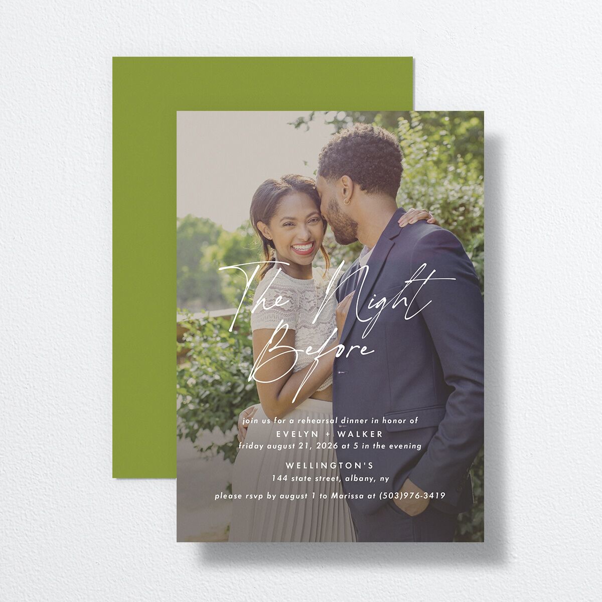 Picture This Rehearsal Dinner Invitations Greenery Signature Standard