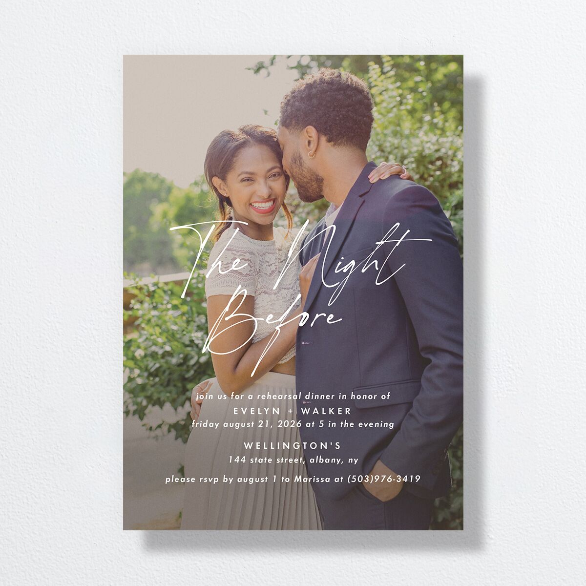Picture This Rehearsal Dinner Invitations Greenery Signature Standard