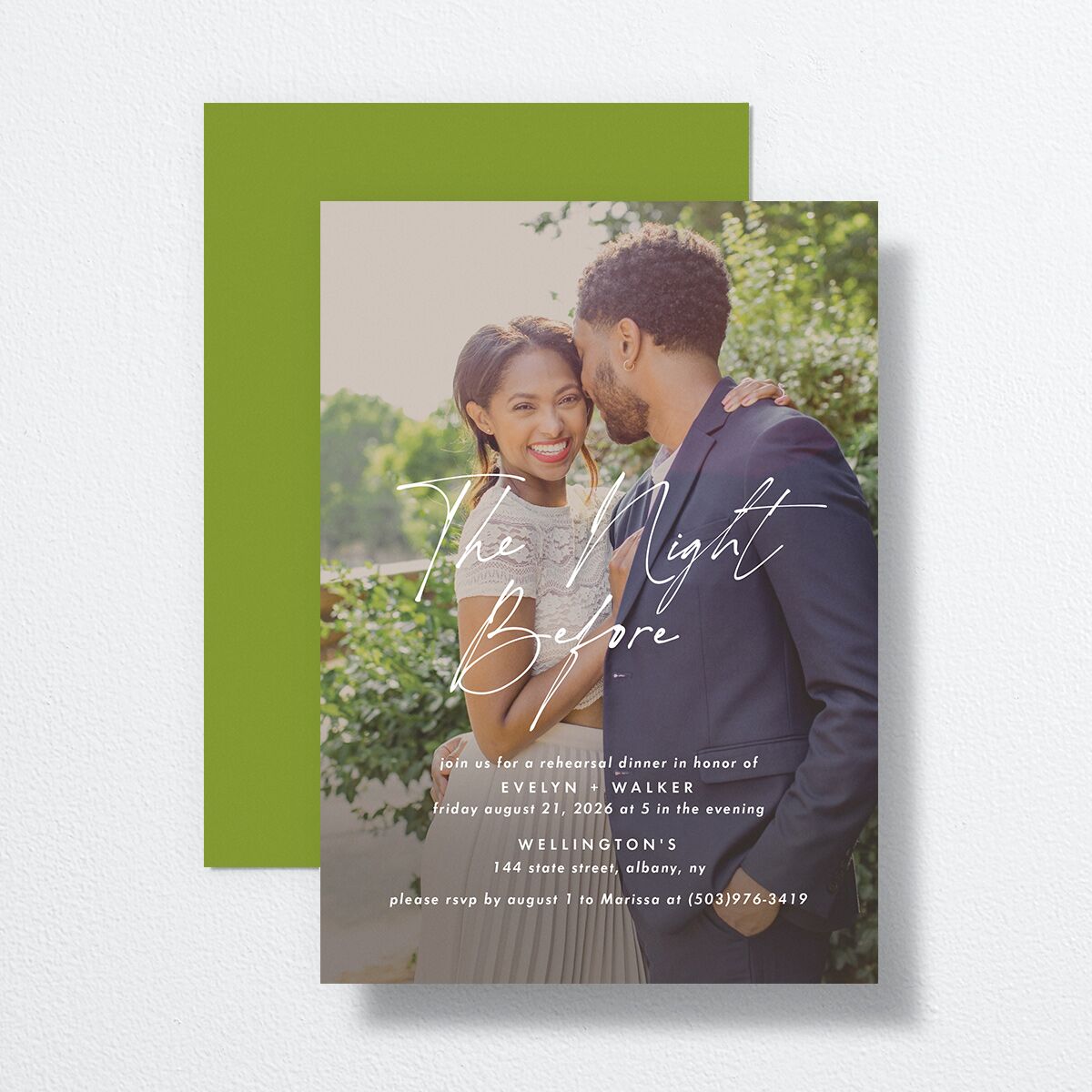 Picture This Rehearsal Dinner Invitations front-and-back