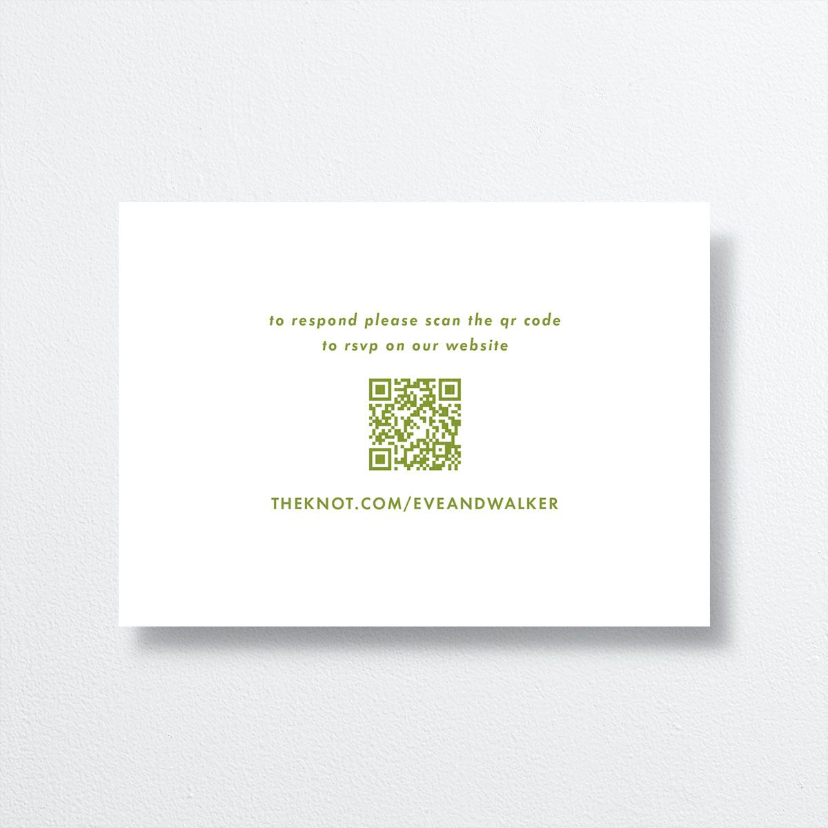Picture This Wedding Response Cards back in green