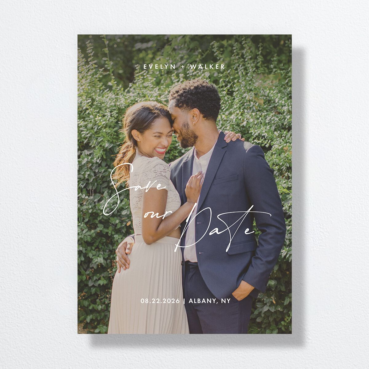 Picture This Save the Date Cards Greenery Signature smooth No Standard