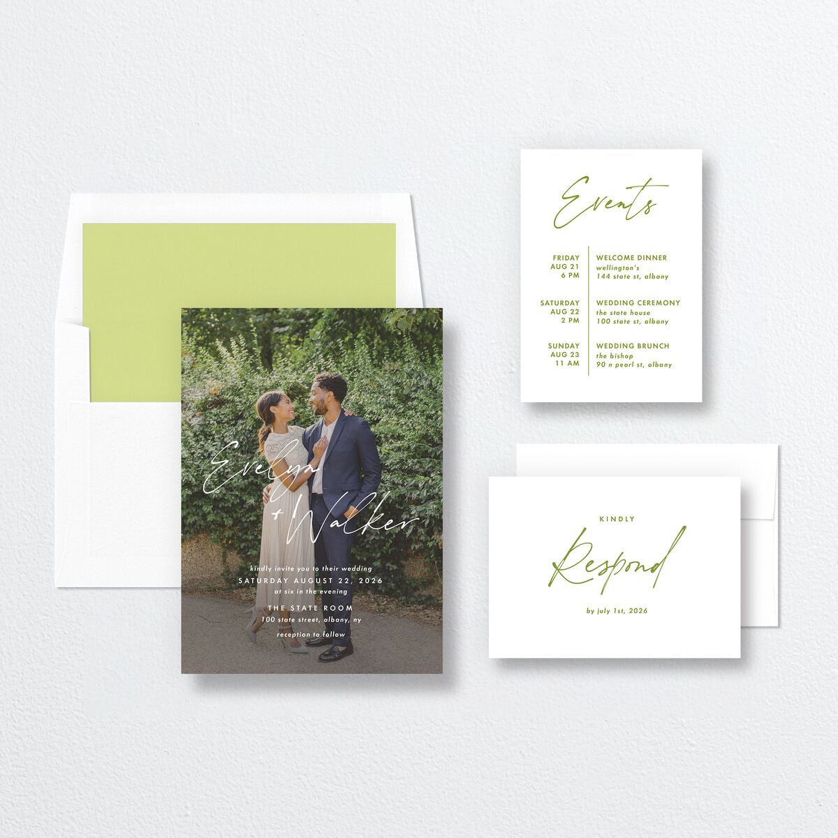Picture This Wedding Invitations Greenery Signature No Standard