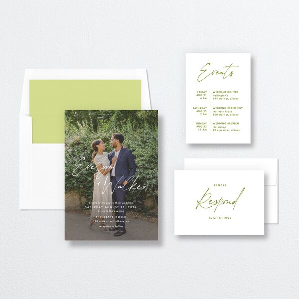 Picture This Wedding Invitations Greenery Signature No Standard
