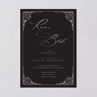 Vintage Gothic Wedding Invitations Licorice Signature Blank No