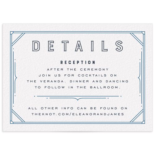 Iconic City Wedding Enclosure Cards Moody Blue Signature
