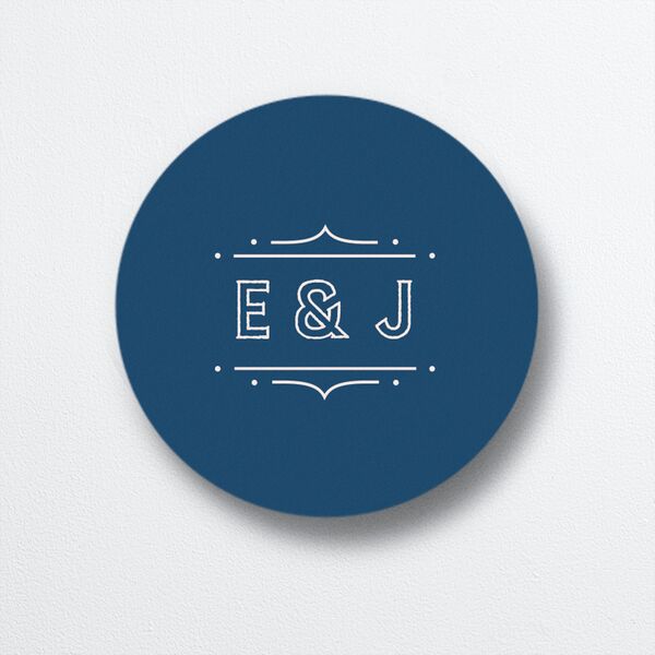 Iconic City Wedding Stickers Moody Blue