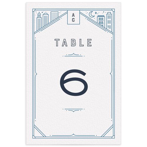 Iconic City Table Numbers Moody Blue Signature