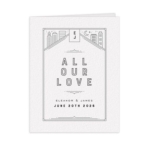 Iconic City Thank You Cards Steel Gray