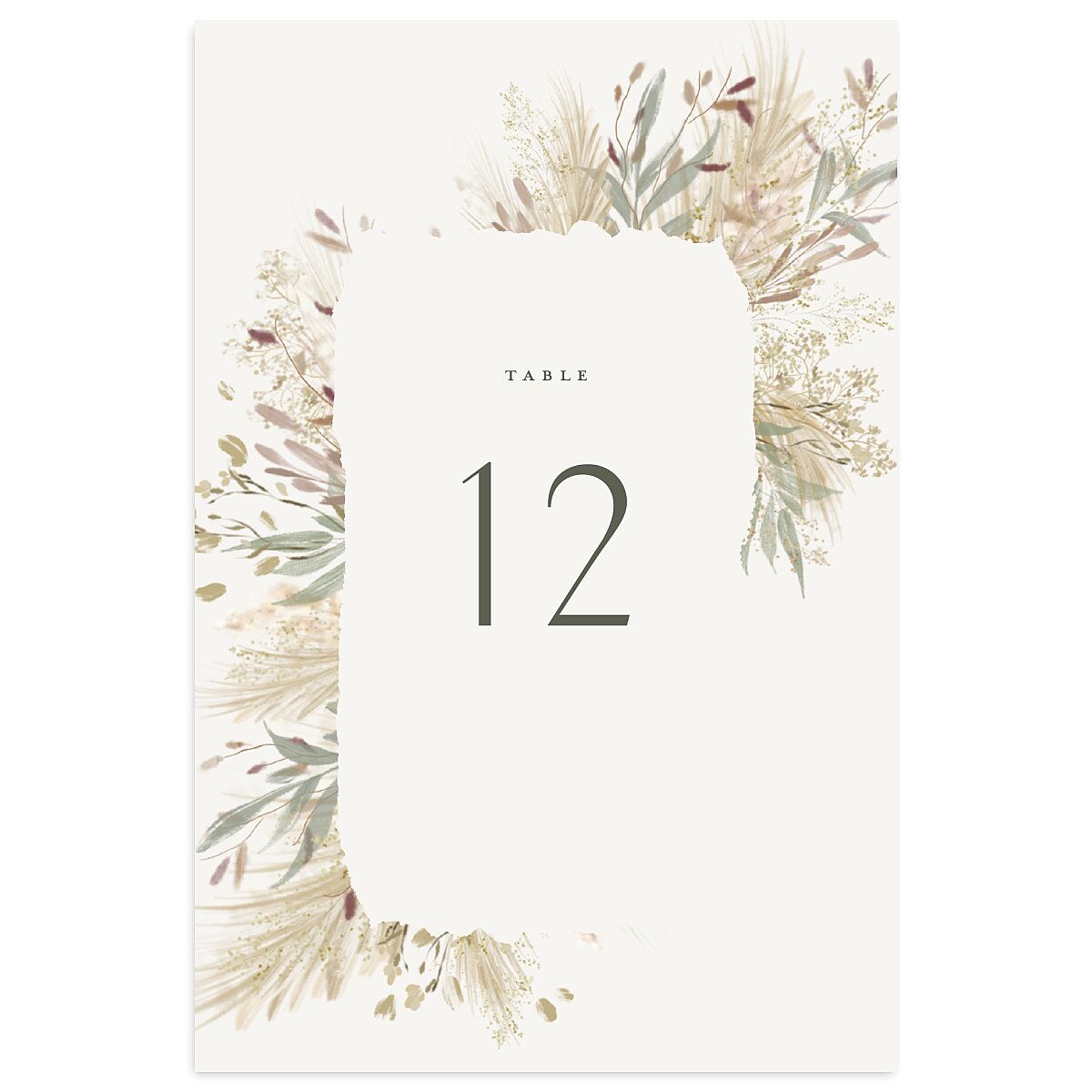 Ethereal Pampas Table Numbers