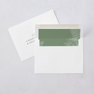 Botanical Frame Bridal Shower Invitations Hunter Green Signature Blank Standard