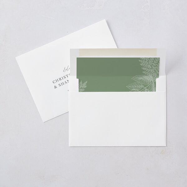 Botanical Frame Bridal Shower Invitations Hunter Green Signature Blank Standard