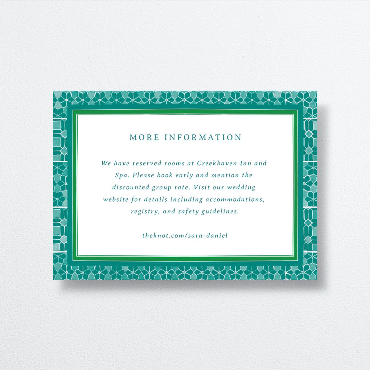 Marrakesh Tile Wedding Enclosure Cards — view 1