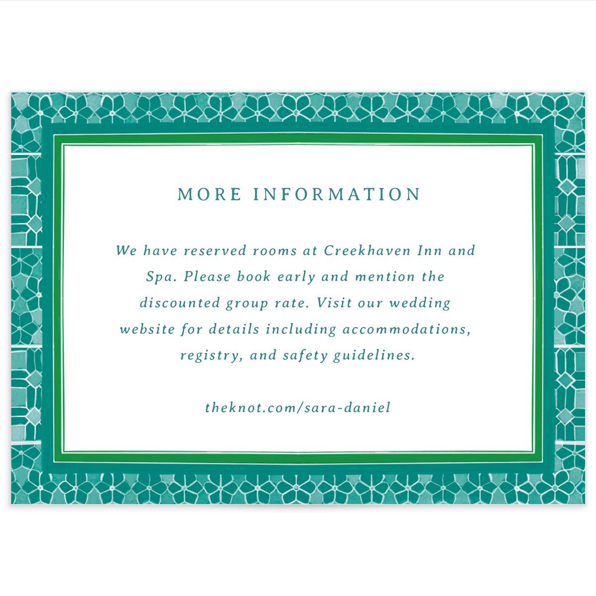 Marrakesh Tile Wedding Enclosure Cards