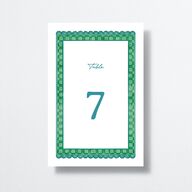 Marrakesh Tile Table Numbers Jewel Green Signature