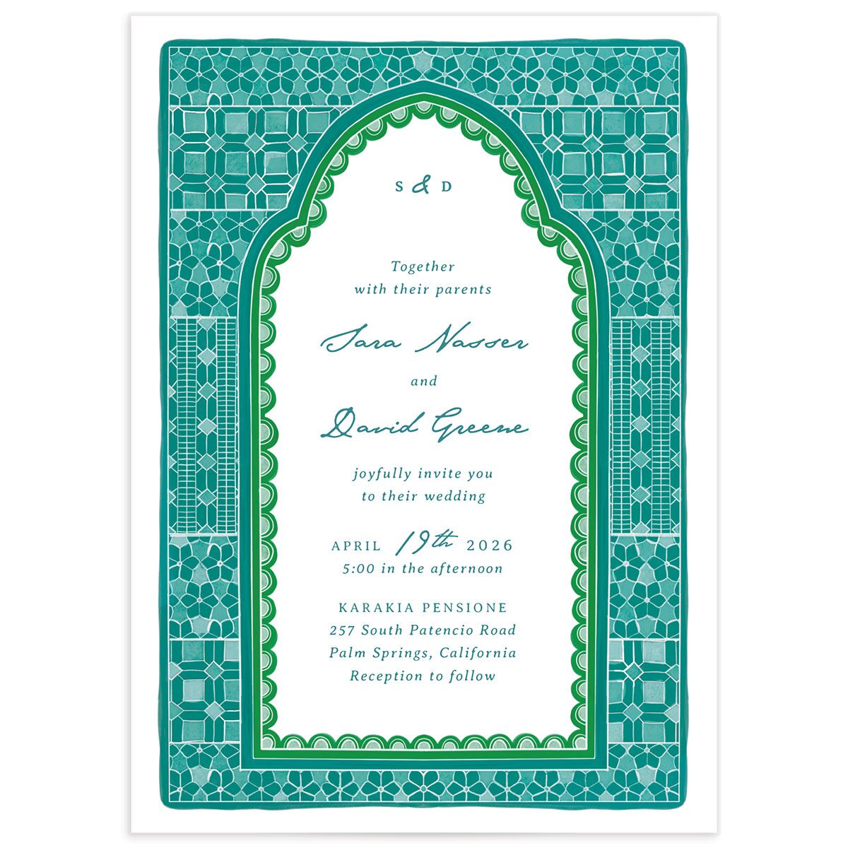 Marrakesh Tile Wedding Invitations