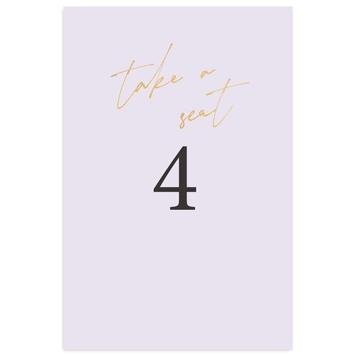 Just Love Table Numbers Gold Sheer Lilac Signature