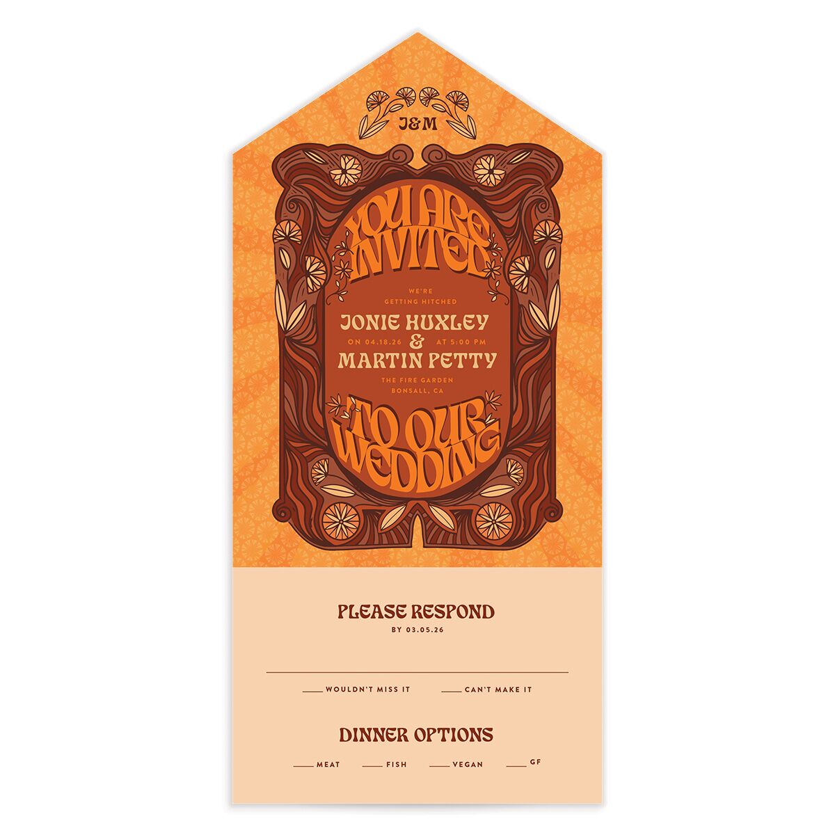 Wedstock All-in-One Wedding Invitations