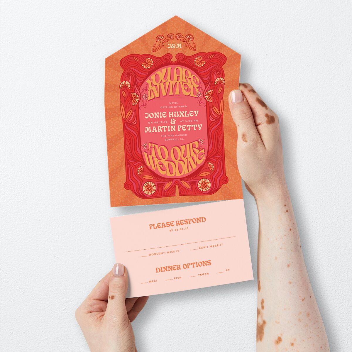 Wedstock All-in-One Wedding Invitations card-and-rsvp