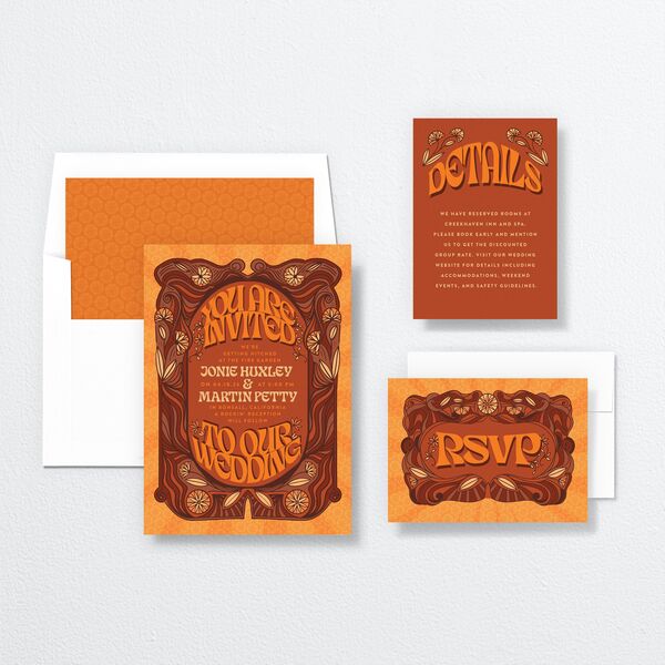 Wedstock Wedding Invitations Red Clay Signature No