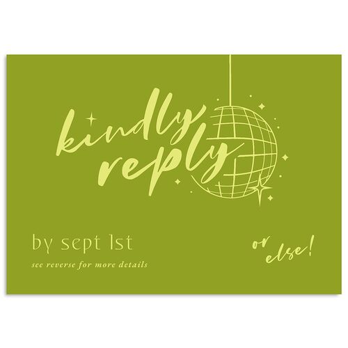 Til Death Do We Disco Wedding Response Cards Pear Signature Standard