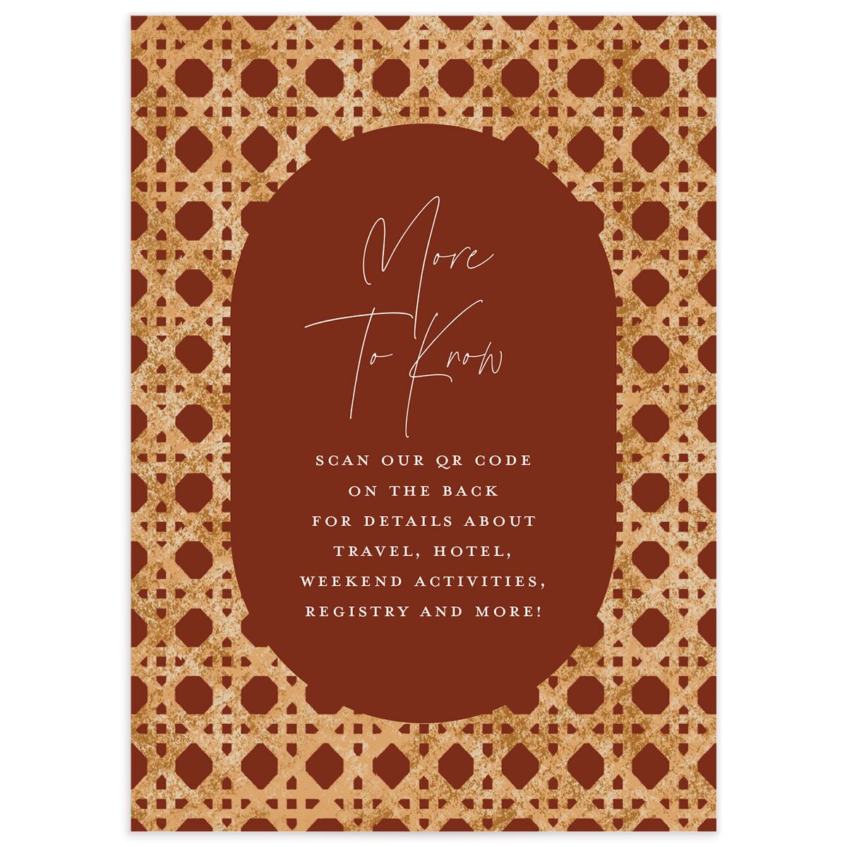 Scallop Rattan Wedding Enclosure Cards