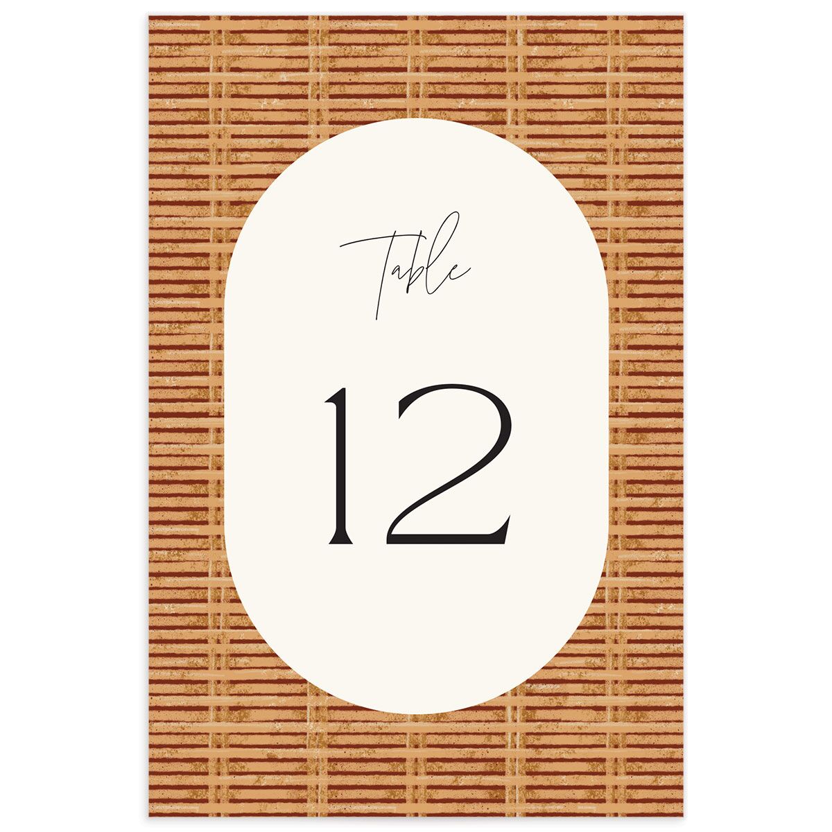 Scallop Rattan Table Numbers