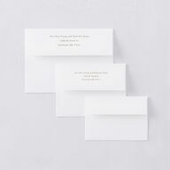 Bom Bloom Save the Date Petite Card Envelopes White Pure White Both Recipient and Return Addresses Signature Standard