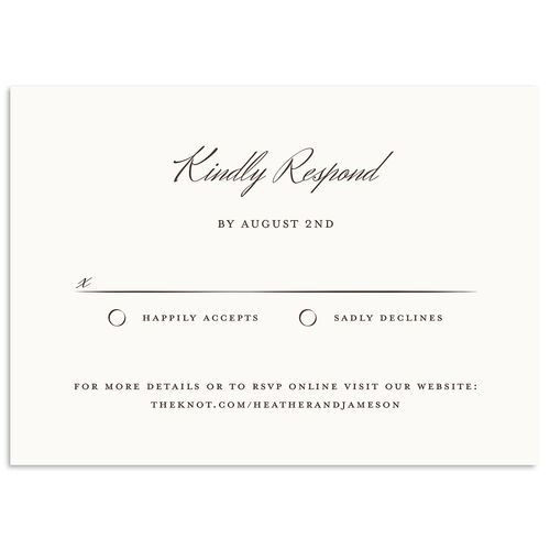 Elegant Swans Wedding Response Cards Sepia Signature Standard