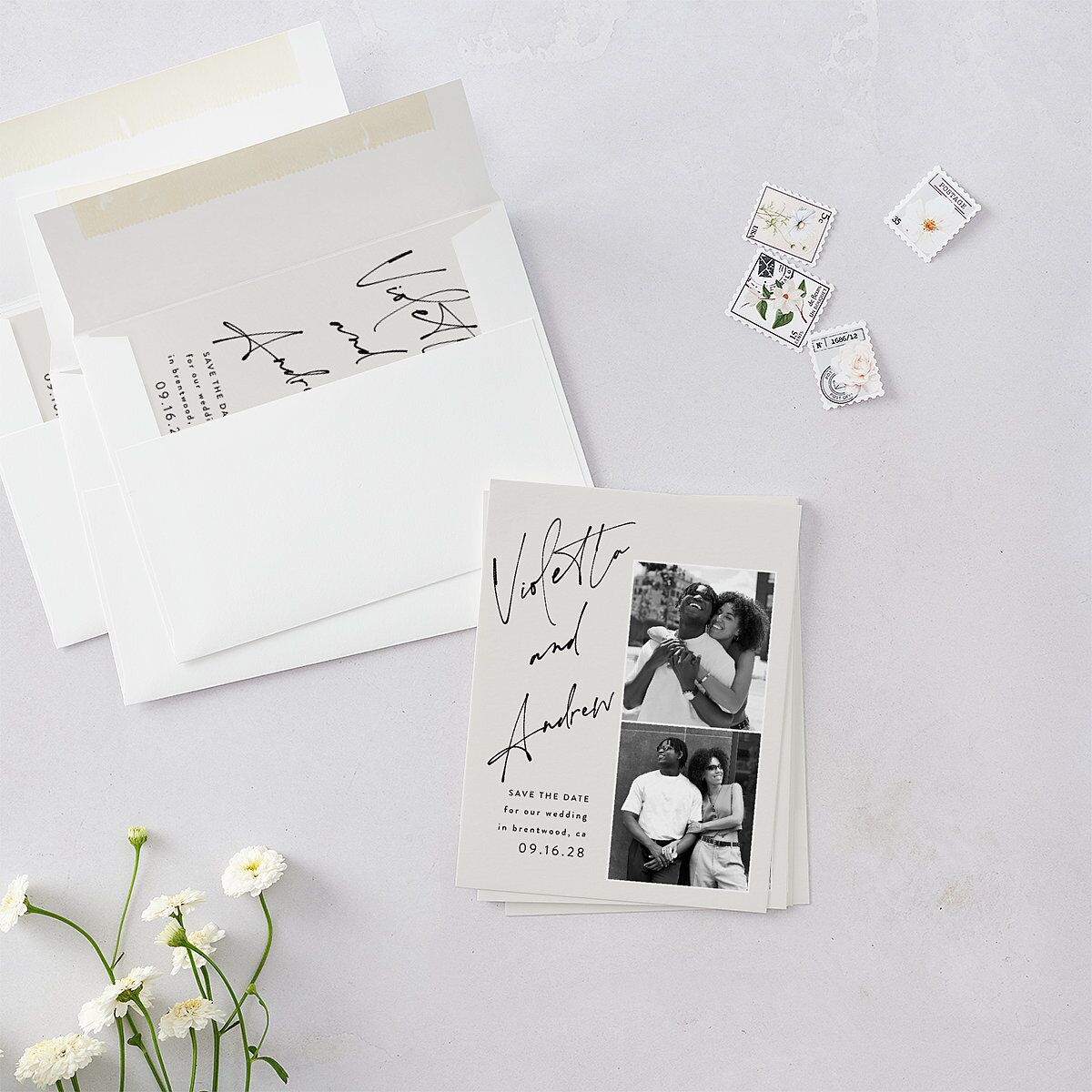 Signed Save the Date Petite Cards — view 4