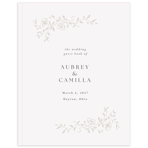 Gilded Branches Guest Books Off-White