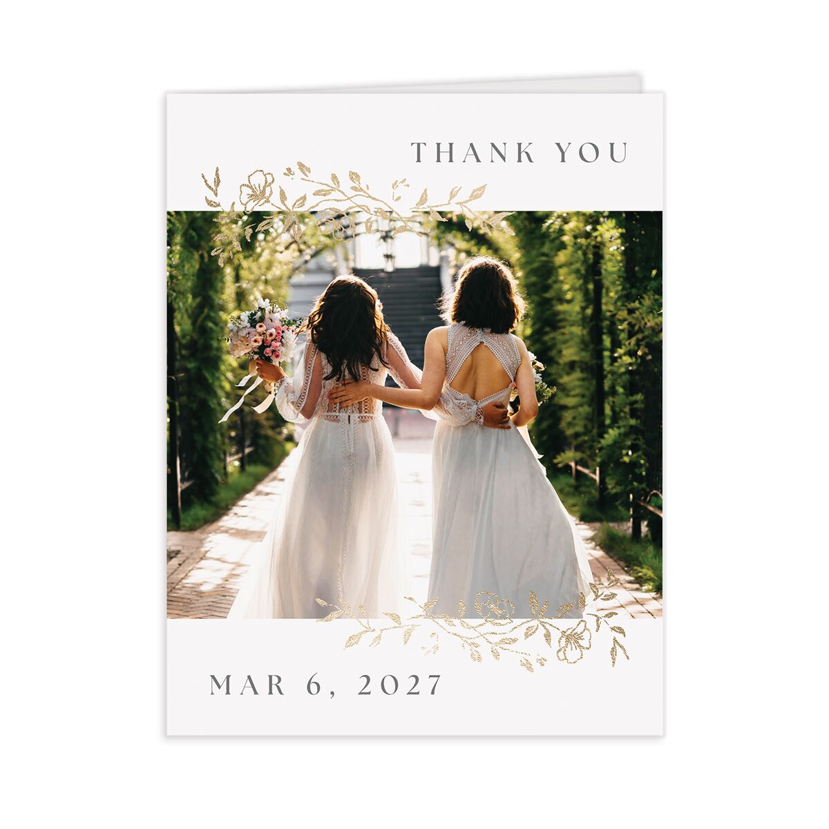 Gilded Branches Thank You Cards