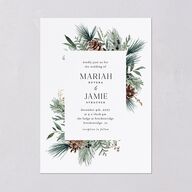 Rustic Pine Wedding Invitations Eucalyptus Signature Blank No Standard