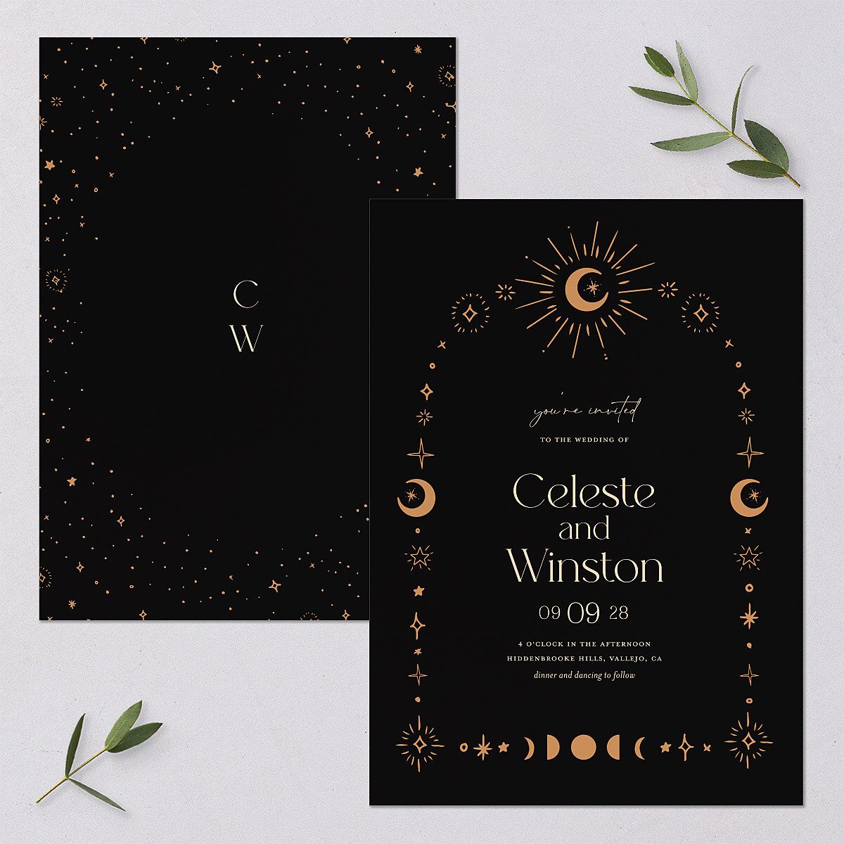 Celestial Galaxy Wedding Invitations — view 1
