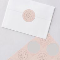 Painted Desert Wedding Stickers Dusty Rose Circle