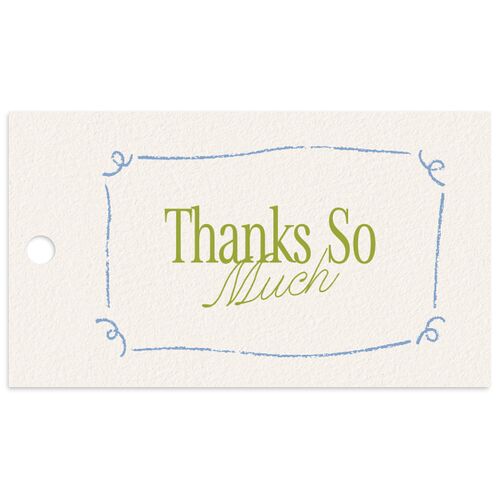 Modern Delicate Bows Favor Gift Tags Peridot Signature
