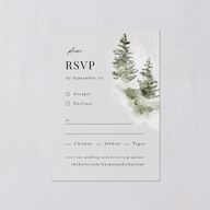 Snowy Mountainside Wedding Response Cards Thyme Signature Standard