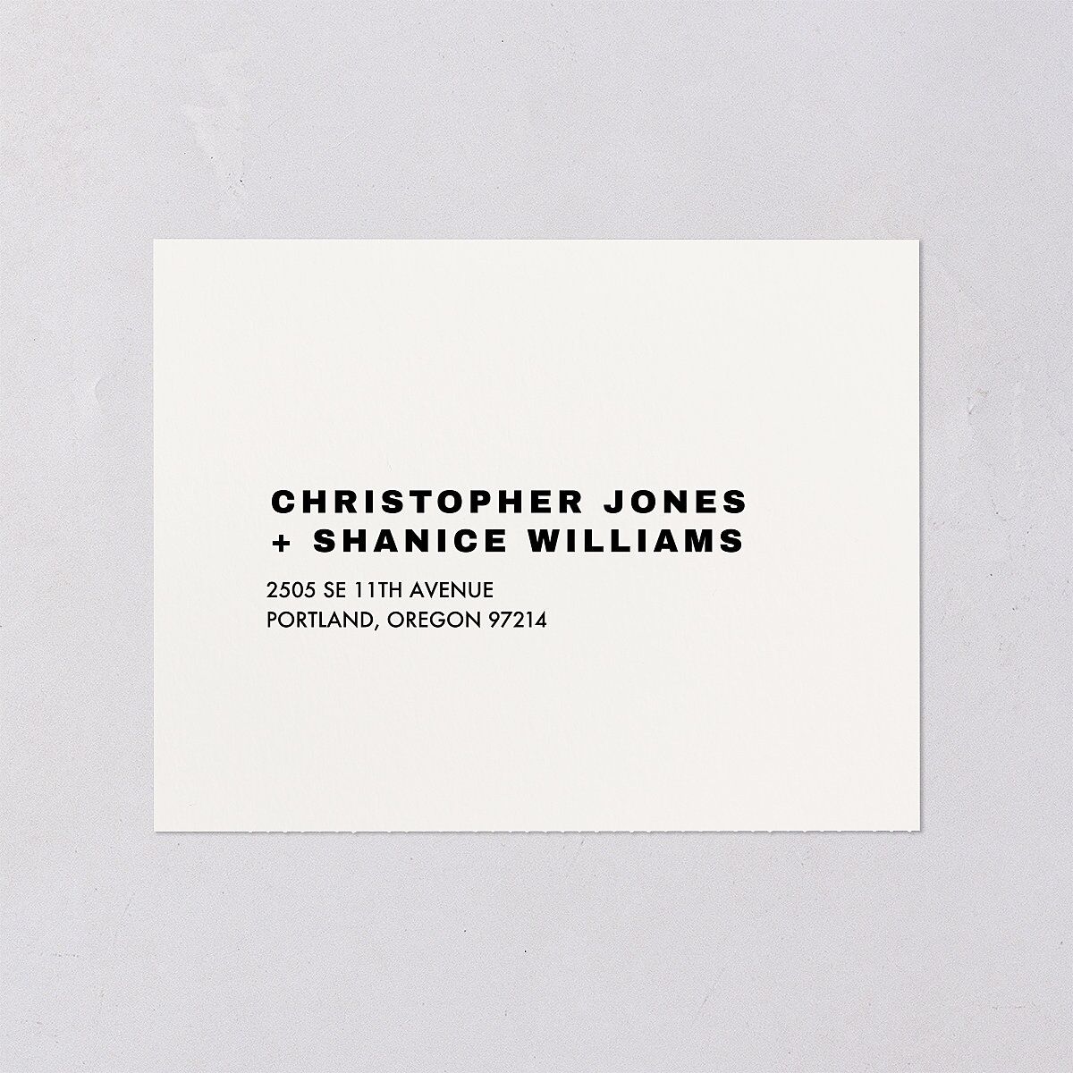 Cinematic Love Story All-in-One Wedding Invitations Pure White Signature Light Both Recipient and Return Addresses No
