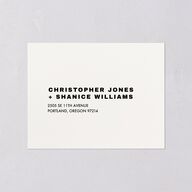 Cinematic Love Story All-in-One Wedding Invitations Pure White Signature Light Both Recipient and Return Addresses No
