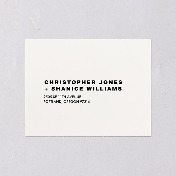 Cinematic Love Story All-in-One Wedding Invitations Pure White Signature Light Both Recipient and Return Addresses No