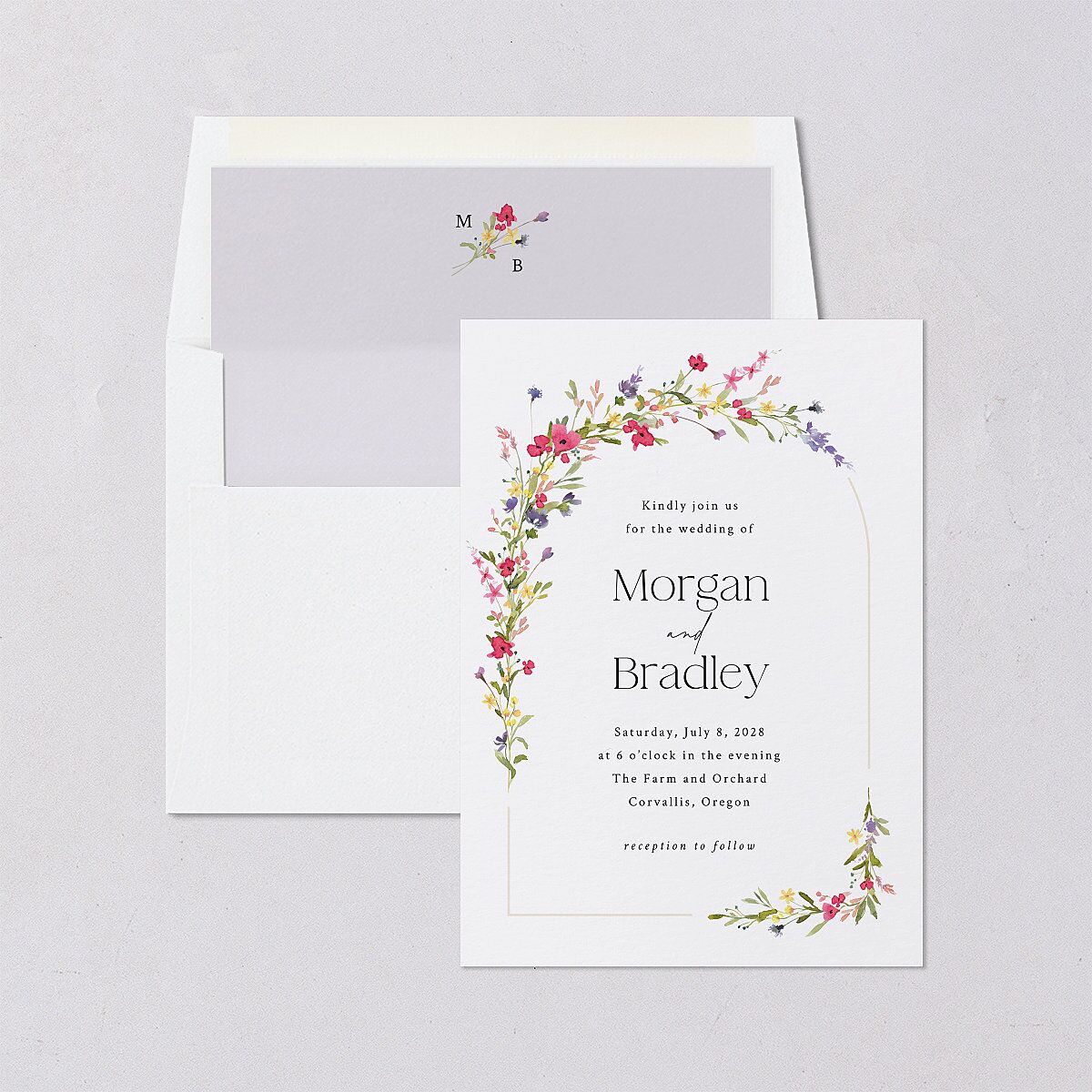 Wildflower Arch Envelope Liners Pure White Standard