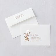 Cascading Florals Wedding Invitations Gold Copper Signature Blank No