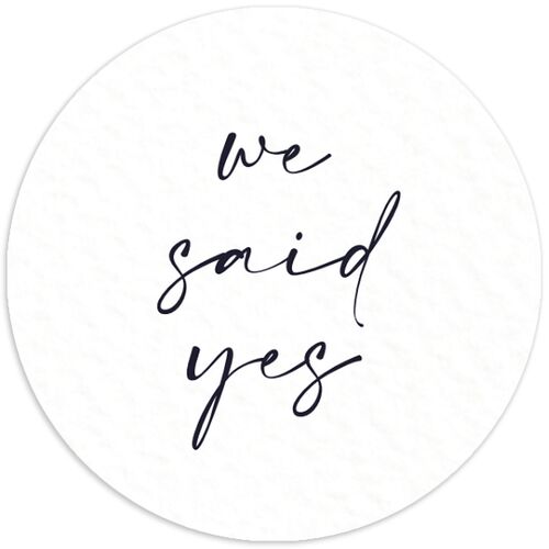 Layered Watercolor Wedding Stickers Navy Circle