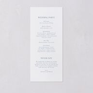 Vintage Bow Wedding Programs Regency Blue Signature